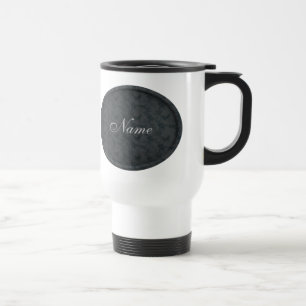 Mug De Voyage Monogramme Votre Nom Floral Noir Mug Voyage