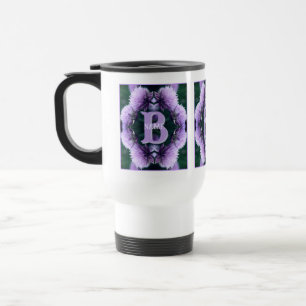 Mug De Voyage Monogramme Votre Nom Initial Allium Personnalisé