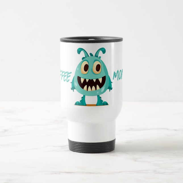 Mug De Voyage Monstre/Alien/Dessin/Bleu (Centre)
