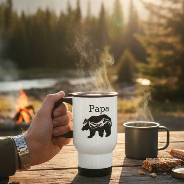 Mug De Voyage Montagne de Papa Ours (Créateur téléchargé)