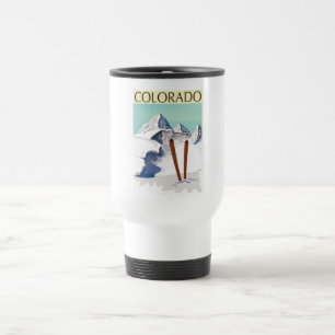 Mug De Voyage Montagnes de ski