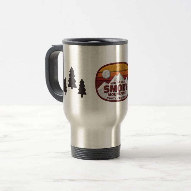 Mug De Voyage Montagnes fumées (Devant gauche)