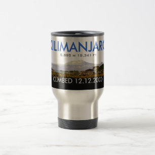 Mug De Voyage Montée personnalisée du mont Kilimandjaro