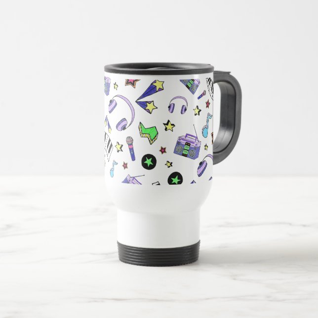 Mug De Voyage Montez la musique (Devant droit)