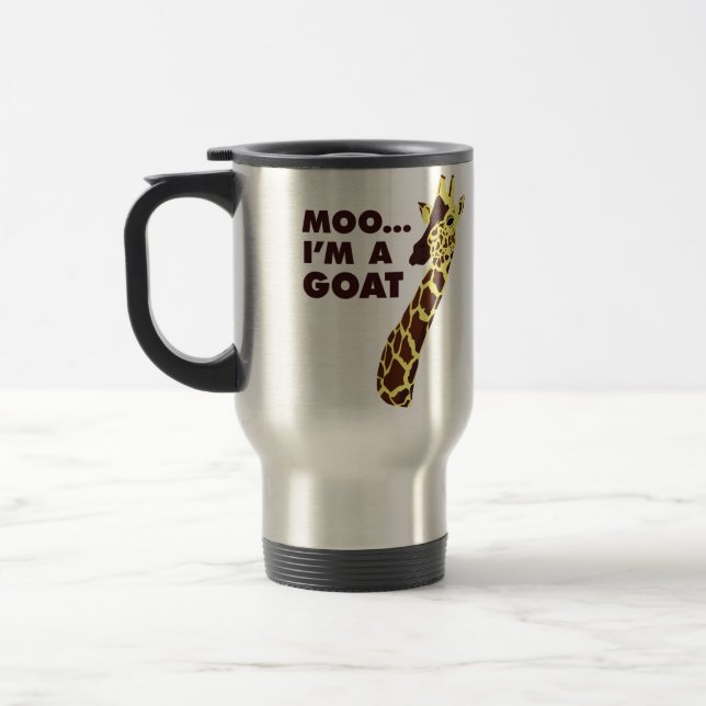 Mug De Voyage MOO… Je suis une chèvre - girafe (Gauche)