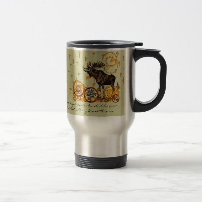 Mug De Voyage Moose Stein-Walden, Henry David Thoreau Citation (Droit)