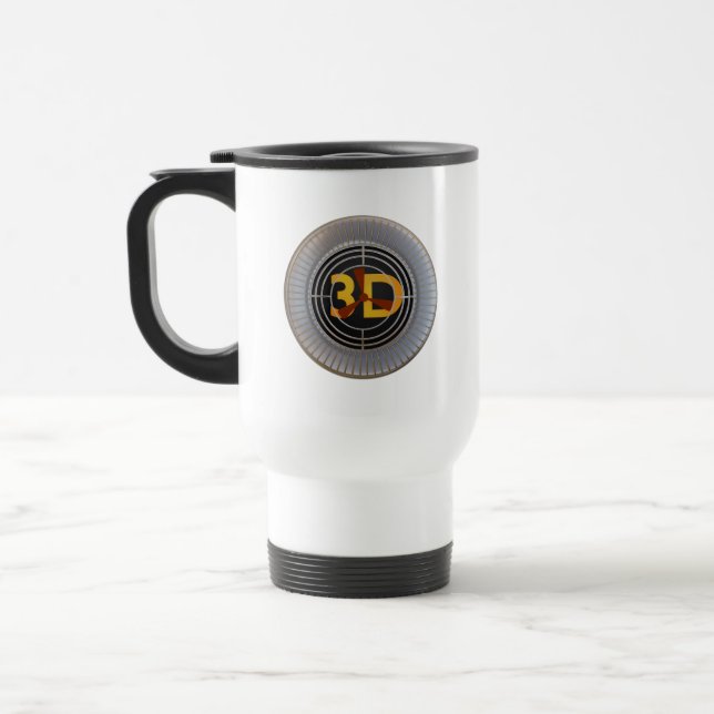 Mug De Voyage Moteur 3D. (Gauche)