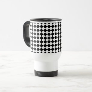 Mug De Voyage Motif à chevron noir et blanc uni pour voyage