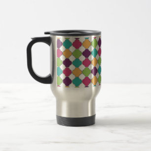 Mug De Voyage Motif à la mode girly coloré mignon de Quatrefoil