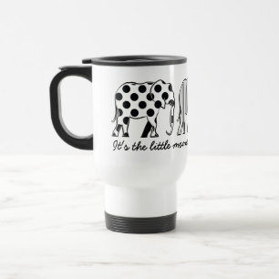 Mug De Voyage Motif à la mode moderne d'éléphants noirs et