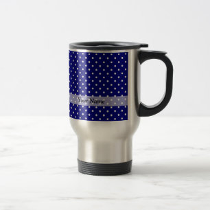 Mug De Voyage Motif à pois bleu marine