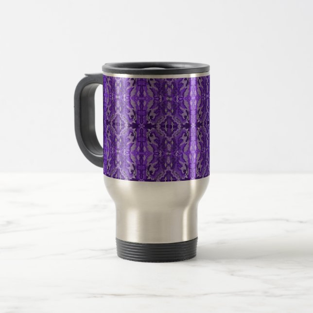 Mug De Voyage Motif Abstrait Diamond-y violet (Devant gauche)