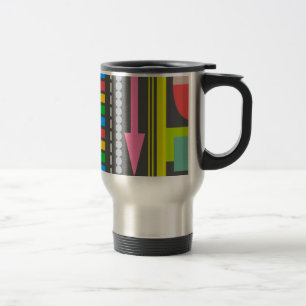 Mug De Voyage Motif Abstrait du Panneau de configuration de la t