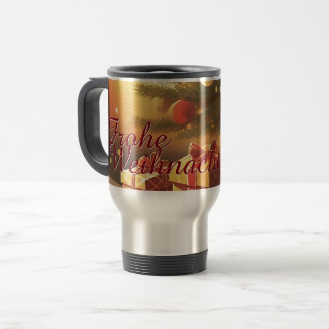 Mug De Voyage Motif, avec des cadeaux sous le sapin de Noël 3701 (Devant gauche)