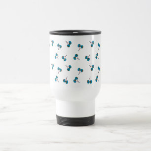 Mug De Voyage Motif Blue Cherry