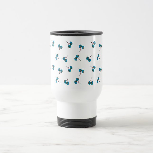 Mug De Voyage Motif Blue Cherry (Centre)