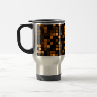 Mug De Voyage Motif Carré Noir Et Cuivre 'Meteor Show'