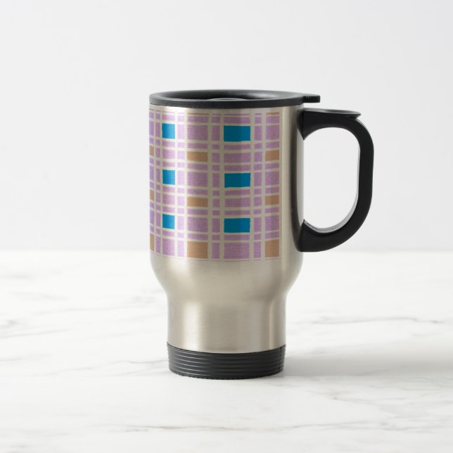 Mug De Voyage Motif carré rétro (Droit)