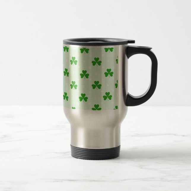 Mug De Voyage Motif chanceux de trèfle (Droit)