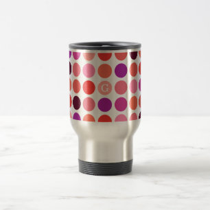 Mug De Voyage Motif chic et coloré à pois monogramme
