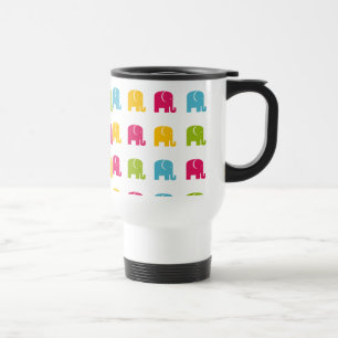 Mug De Voyage Motif coloré mignon d'éléphant