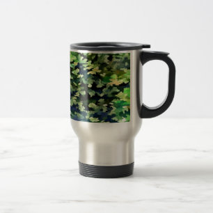 Mug De Voyage Motif de camouflage vert et bleu