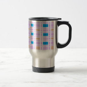 Mug De Voyage Motif de carrés rétro