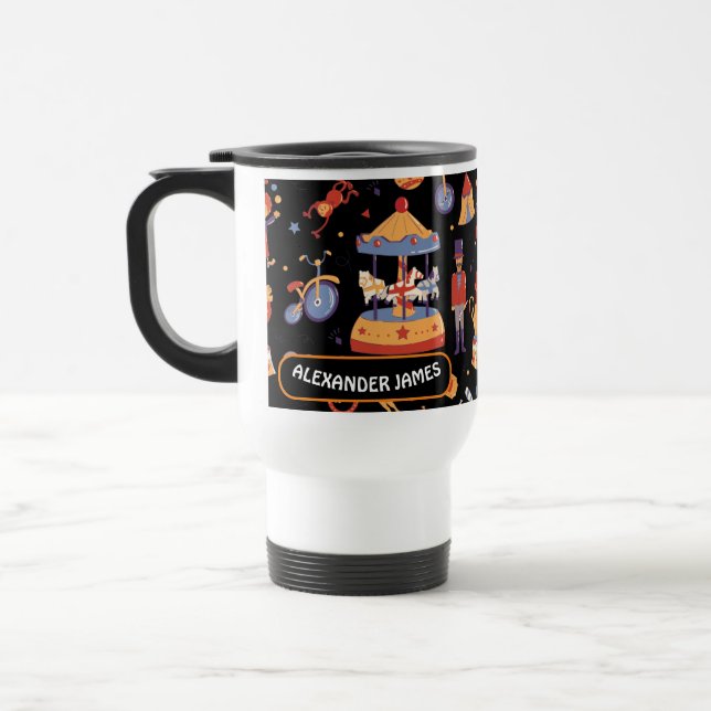 Mug De Voyage Motif de cirque Anniversaire de enfant du Carnaval (Gauche)