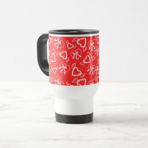 Mug De Voyage Motif de coeurs de la Saint-Valentin d'ange