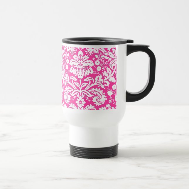 Mug De Voyage Motif de damassé de roses indien (Droite)