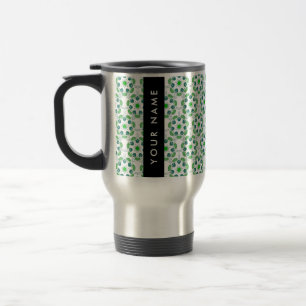 Mug De Voyage Motif de feuille, feuilles vertes, votre nom