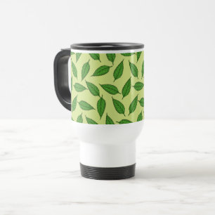 Mug De Voyage Motif De Feuilles, Motif De Feuilles, Feuilles De