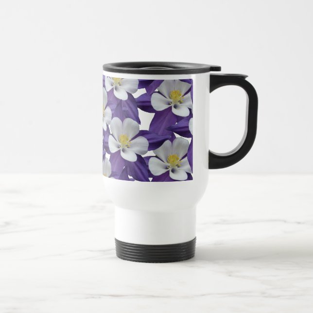 Mug De Voyage Motif de fleurs Columbine (Droite)