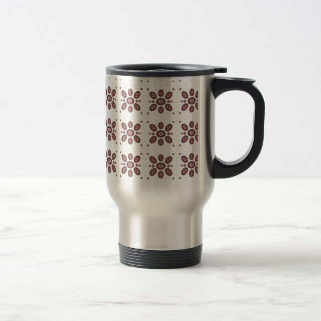 Mug De Voyage Motif de fleurs Mandala (Droit)