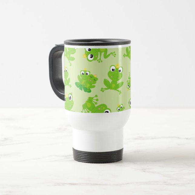 Mug De Voyage Motif de grenouille, Grenouilles mignonnes, Grenou (Devant gauche)