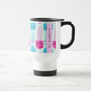 Mug De Voyage Motif de méduses, Mignonne méduse, Mer, Votre nom