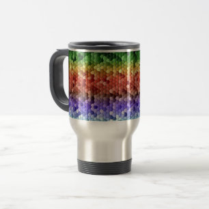Mug De Voyage Motif de mosaïque arc-en-ciel