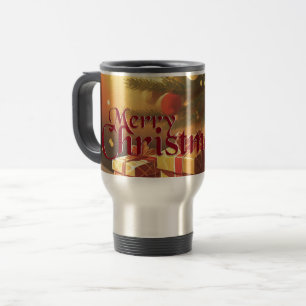 Mug De Voyage Motif de Noël, avec des cadeaux sous l'arbre de No