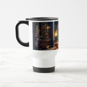 Mug De Voyage Motif de Noël avec des cadeaux sous l'arbre de Noë