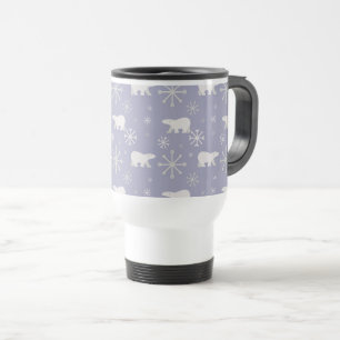Mug De Voyage Motif de Noël avec ours polaires et flocons de nei