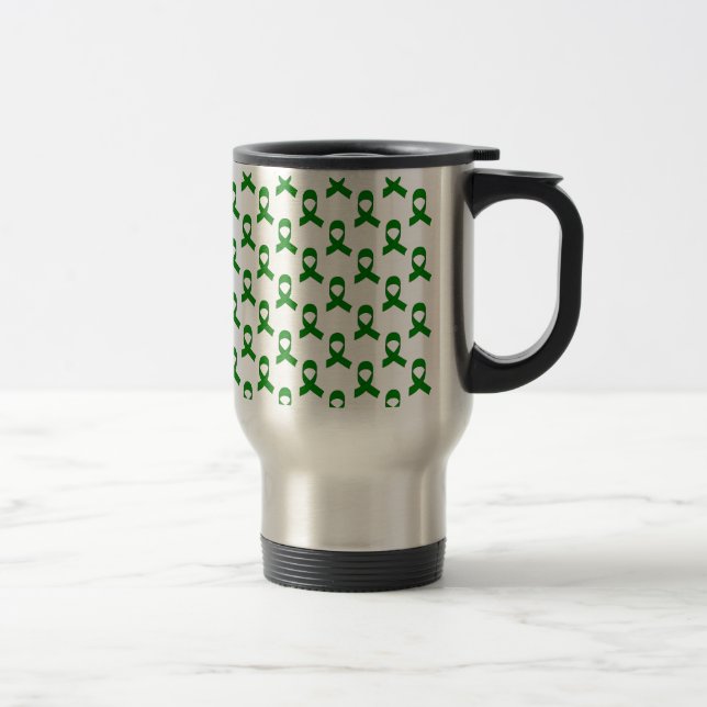 Mug De Voyage Motif de ruban vert (Droit)