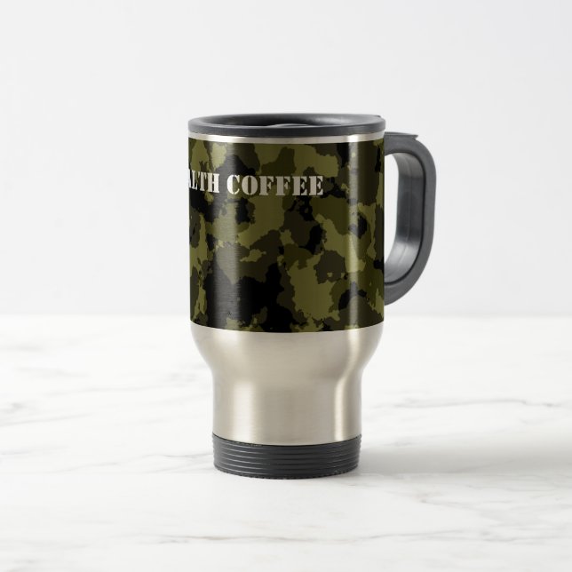 Mug De Voyage Motif de style militaire camouflage (Devant droit)