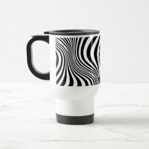 Mug De Voyage Motif de texture d'impression de peau de zèbre