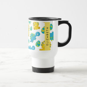 Mug De Voyage Motif Des Dinosaures, Dinosaures Mignons, Votre No
