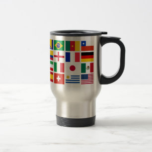 Mug De Voyage MOTIF des drapeaux du FOOTBALL 2014