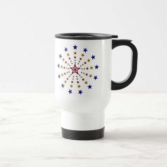Mug De Voyage Motif des étoiles patriotiques (Droite)