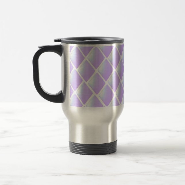 Mug De Voyage Motif diamant matelassé violet (Gauche)