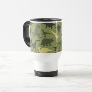 Mug De Voyage Motif Dinosaure, Silhouette Dinosaure, Dino Vert