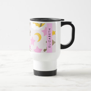 Mug De Voyage Motif D'Ours, Nounours, Étoiles, Votre Nom