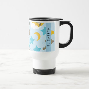 Mug De Voyage Motif D'Ours, Nounours, Étoiles, Votre Nom